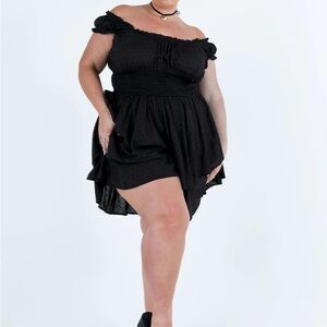 Princess Polly | THE LOVE GALORE ROMPER BLACK CURVE | Size 14